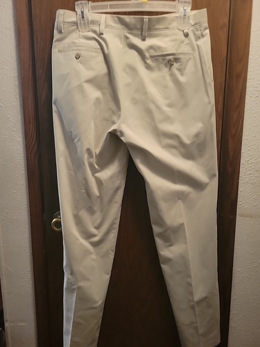Dockers Classic Fit Khakis Men's 36x34 Stone Flat Front Cotton Blend - Picture 4 of 8