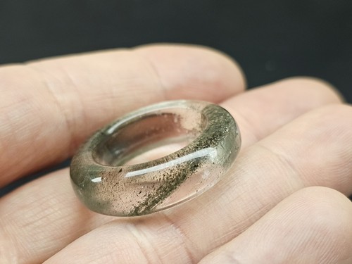 Green Phantom Quartz Ring Band Size 8.5 - Picture 9 of 9