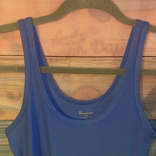 NoBo No Boundaries NB Scoop Tank Top Shirt Spaghetti Strap XS (1) Blue Print Fun - Picture 4 of 13