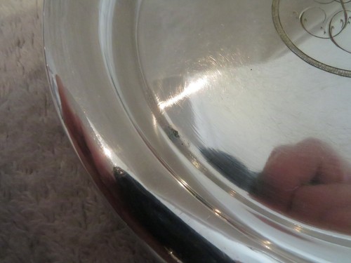 early 20th c french silver-plated 2 bottle coasters Christofle PB monogram - Picture 8 of 12