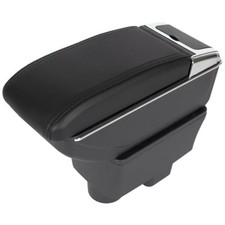 Für Skoda Roomster 5J 05-15 Mittelarmlehne Armlehne Leder Bezug Schwarz KOMPLETT