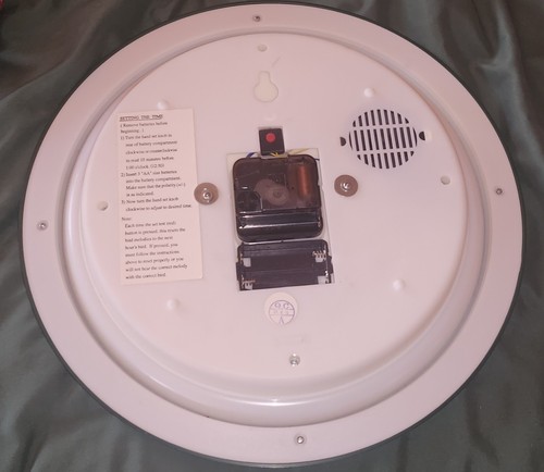 Audubon Quartz 13" Singing Bird Wall Clock Works - Bild 12 von 14