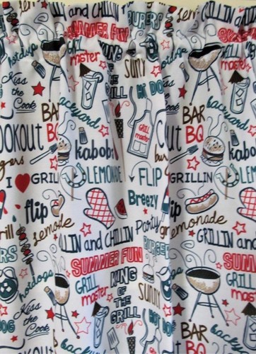 GRILL MASTER Set of Tiers (No Valance) Cookout BBQ Summer Fun FREE SHIP - Picture 1 of 3