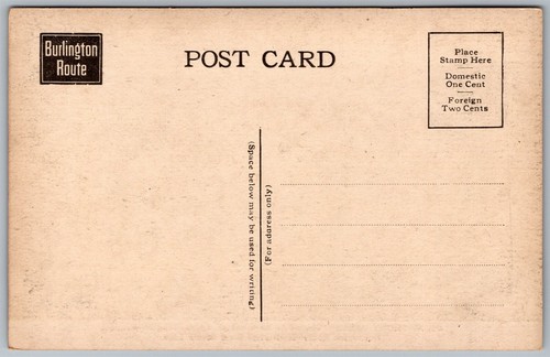 Postal de colección St Anthony Falls MN Burlington Route Mississippi River ruta escénica - Imagen 2 de 2