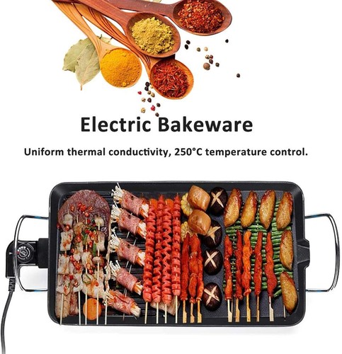 Electric Large Teppanyaki Grill Table Top Smokeless Grill, Portable BBQ Barbecue - Picture 9 of 12