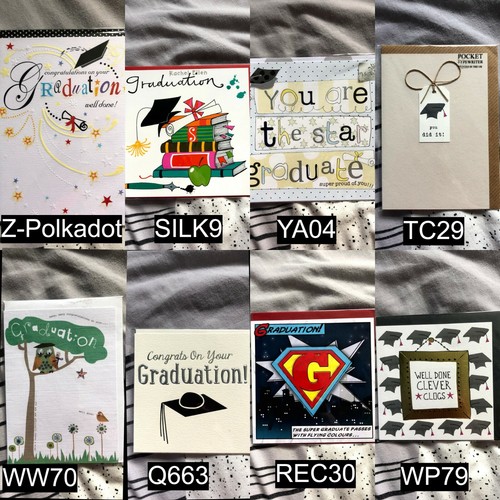 Graduation Cards 80 designs University Congratulations Well Done Under Post Grad - Picture 10 of 174