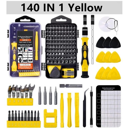 Set cacciavite di precisione kit strumenti di riparazione 118 bit cacciaviti magnetici 140 in 1 - Foto 10 di 14