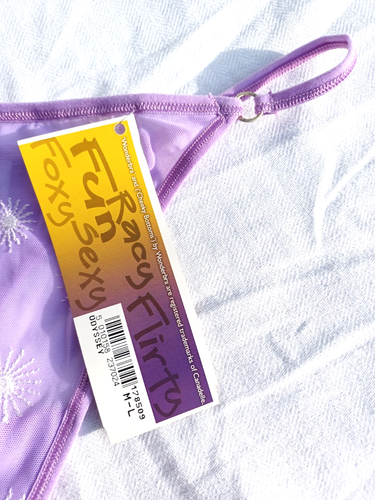 Wonderbra Lingerie Beautiful Lilac Odyssey Sexy Time Mesh String Thong Size M/L - Picture 15 of 18