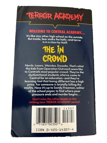 The In Crowd By Nicholas Pine Vintage (Paperback, 1994) Terror Academy 1st Print - Picture 10 of 10