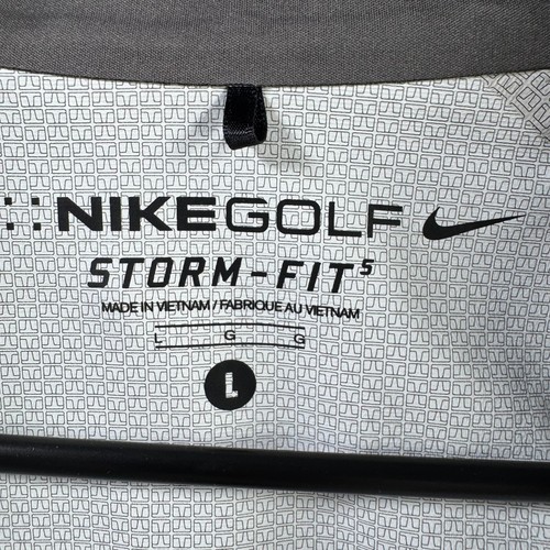 Nike Jacket Mens Largef Gray Storm Fit Golf 1/2 Zip Windbreaker Water Resistant - Picture 3 of 17