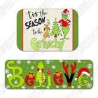2pcs Christmas Kitchen Rugs and Mats For Home Decorations 40cm x120cm 40cm x60cm