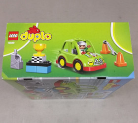 LEGO Duplo 10589 Rally Car NEW! Race Driver Gas Can Wrench Cones Trophy Cup