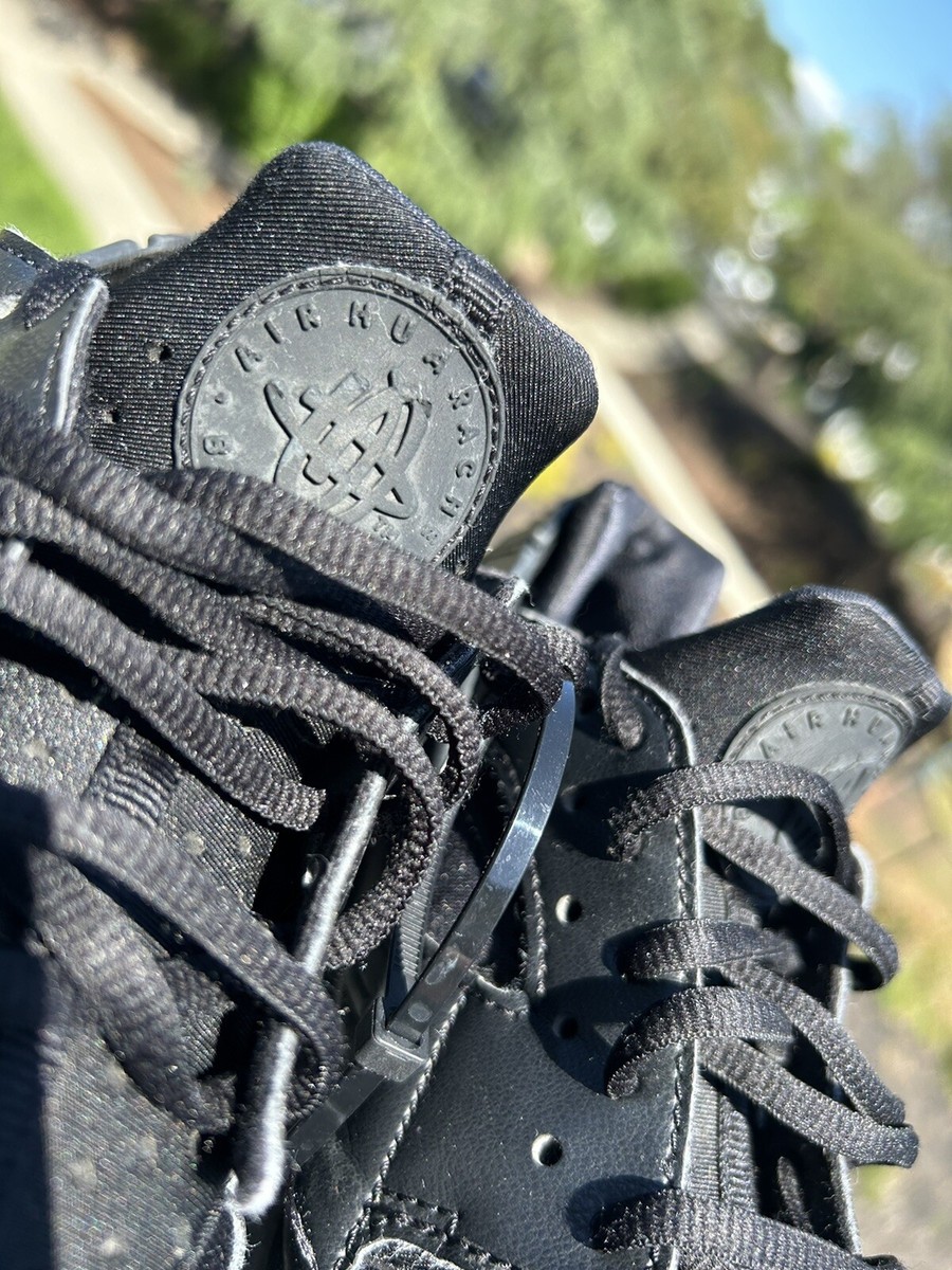 Nike Air Huarache Triple Black Athletic Running Shoes eBay
