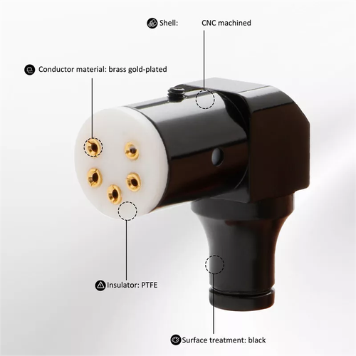 Giradischi HiFi 5Pin DIN Femmina Spina Ottone Braccio Connettore LP Vinile Jack Nuovo - Foto 7 di 24