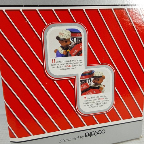 Vintage Enesco Coca Cola Busy Bottlers Musical Figurine Buy the World a Coke - Picture 9 of 12