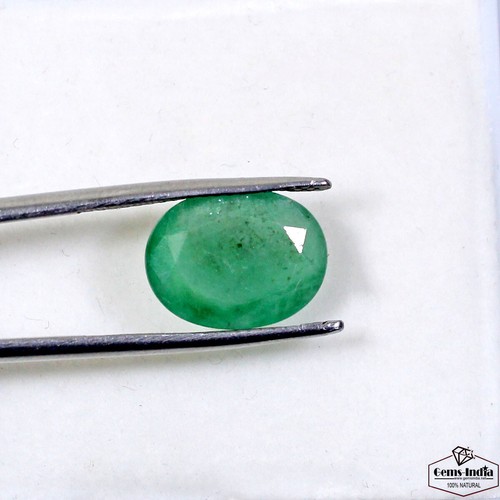 Piedra preciosa suelta ovalada esmeralda colombiana verde natural sin tratar de 3,70 quilates certificada - Imagen 9 de 11