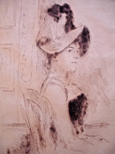 Charles COURTRY (1846-1897) - GRAVURE ORIGINALE -1887- 31X24 CM - Foto 4 di 6