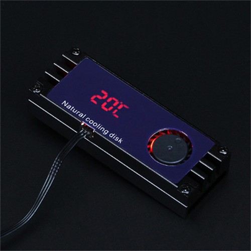 12V OLED Display M2 SSD Heatsink Cooler Temperature For M.2 2280 SSD Solid - Photo 6/10