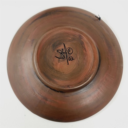 3 Piece Steven Kaye Pottery Matching Set Pot Plate & Covered Bowl 2002 Tag Kalix - Picture 5 of 24