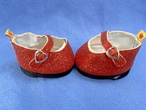 Build A Bear Workshop Glitter Ruby Slippers Shoes BAB Accessories - VGUC - Picture 3 of 6
