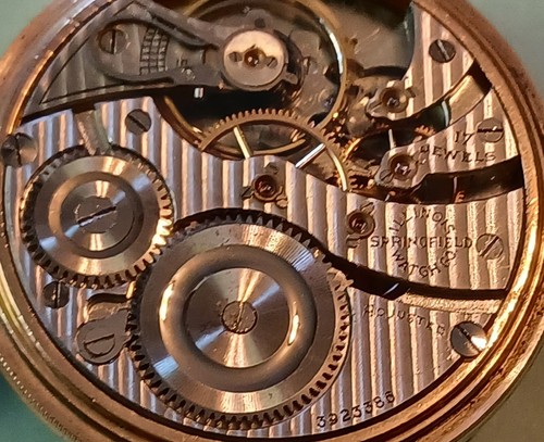 1921 ILLINOIS 305 - 17 Jewel - 16s - Model 7 - Red Dot Face - Pocket Watch -Runs - Bild 6 von 9