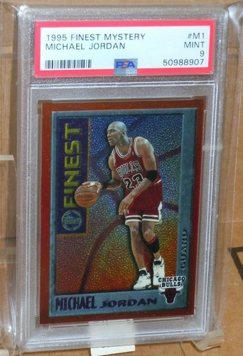 1995 FINEST MYSTERY #M1 PSA 9 MICHAEL JORDAN HOF NM-MINT Orange Boarder 💖