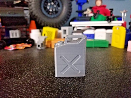 RC 1/10 Scale Silver Jerry Can Tank Rock Crawler Garage Miniature Accessories - Picture 7 of 8