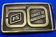 FS Service to Agriculture 50 Years Commemorative Wyoming Studio Belt Buckle