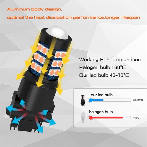 3157 3057 4157 LED DRL Driving Daytime Running Light Bulb Kit Pink Purple GLOFE - Imagen 5 de 8