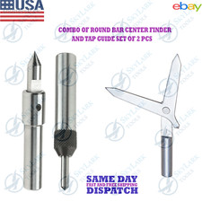 Center Finder & Tap Guide Set 2pcs – 3/8" Round Bar Shank, Precise Tapping Tool
