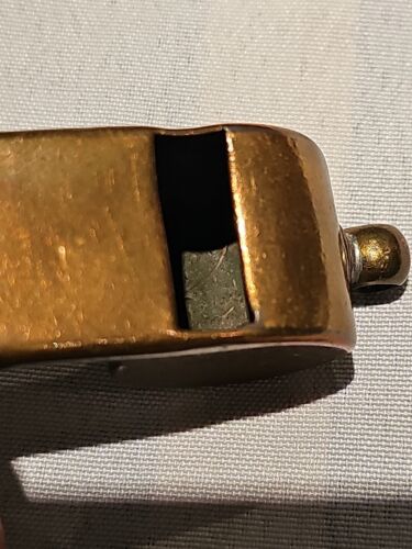 Vintage antico The Acme Thunderer ottone palla sughero polizia esercito marina fischietto F/sh - Foto 12 di 12