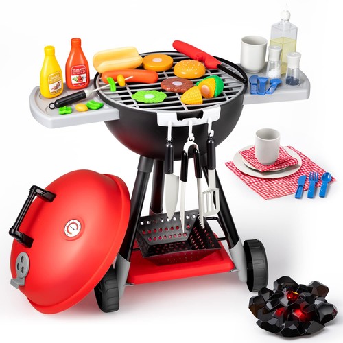 Joyin 34 Teile Spielzeug BBQ Grill Set, Kinder Grill Spielset, Little Chef Pretend Play,