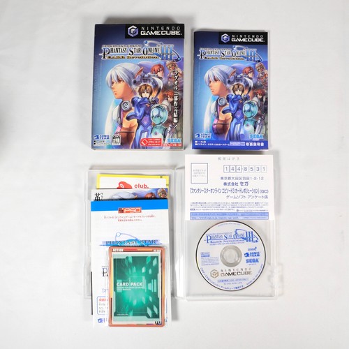 PHANTASY STAR ONLINE Episode III 3 C.A.R.D. Revolution Nintendo Gamecube Reg 2 - Foto 5 di 8