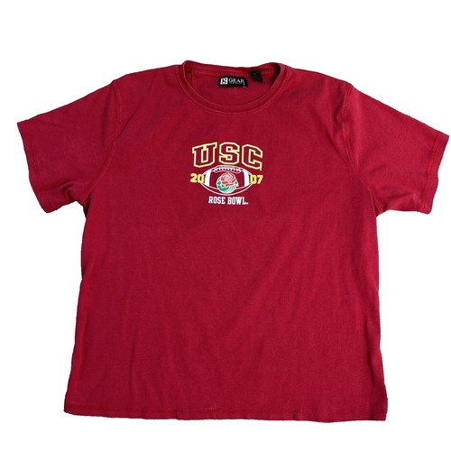 Champion USC Trojans 2009 Rose Bowl Red T-Shirt XL NCAA Jan