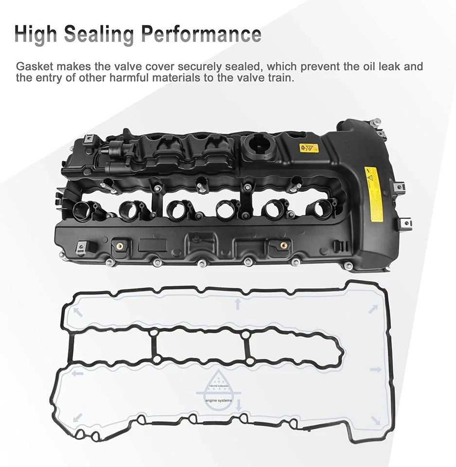 Tampa da válvula do motor com gaxeta para BMW 335i 535i 135i 740i 740Li 335is 1 Series M - Imagem 3 de 4