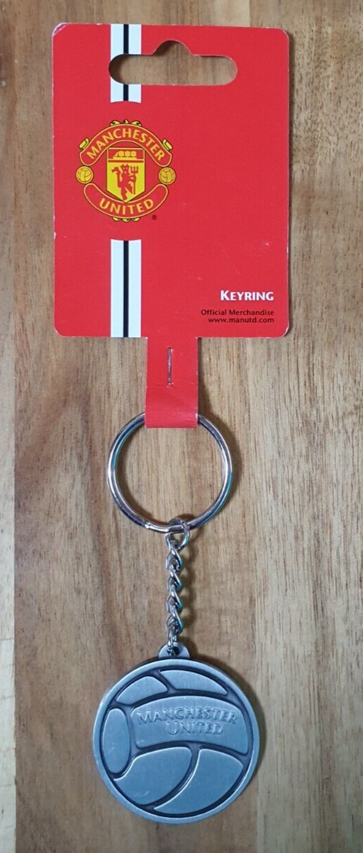 現地購入 Manchester united キーホルダー グッズ Manchester United FC Official Metal Keyring Football Logo