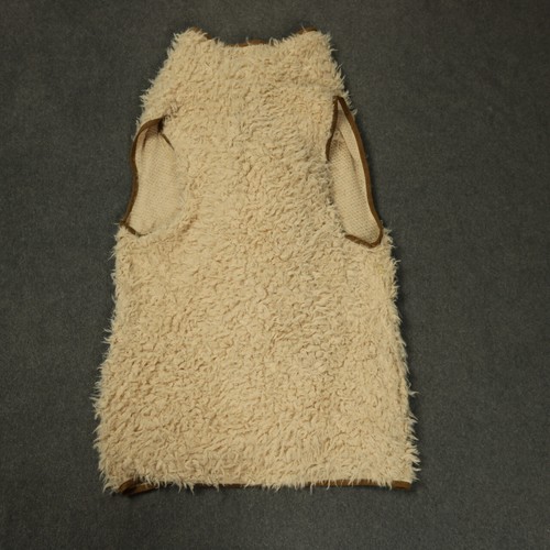 IJOAH Faux Fur Sherpa Fleece Open Front Sleeveless Jacket Vest Beige S/M - Bild 6 von 17