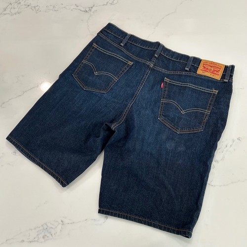 Levi's 550 Mens 40 Relaxed Fit Denim Shorts Dark Wash