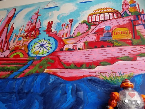 Original Kunst - ""Eternos of Eternia"" Acryl MOTU Gemälde 30x20" ungerahmt, lesen - Bild 5 von 9