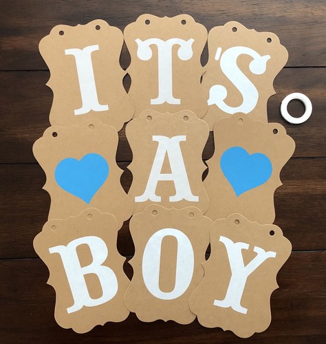"It's A Boy" Baby Shower Party Bunting Banner Decoration Blue Hanging Garland "It's A Boy" Baby Shower Party Bunting Banner Decoration Blue Hanging Garland