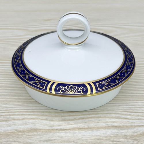 NEW MINT Royal Worcester MOUNTBATTEN Coffee Pot LID ONLY Cobalt Blue & Gold Trim - Picture 3 of 11