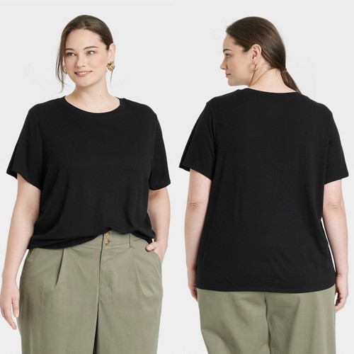 Large - Womens Short Sleeve T-Shirt - A New Day - Black - Picture 6 of 11
