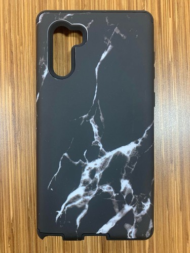 Samsung Galaxy Note10 Case (Marble/Glitter) Protective Case Cover+Tempered Glass - Picture 2 of 9