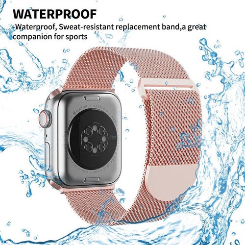 For Apple Watch Ultra 9 8 7 6 5 4 3 SE Magnetic Milanese Loop iWatch Band Strap - Picture 12 of 40