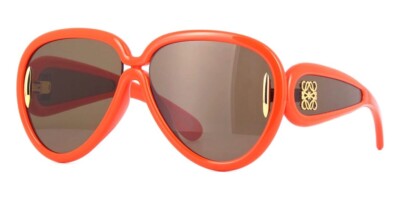 LOEWE LW 40132I 42E Paula's Ibiza Aviator Red Gold Brown Lens