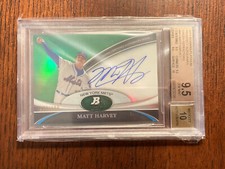 Matt Harvey 2011 Bowman Platinum Prospect RC Auto BGS 9.5
