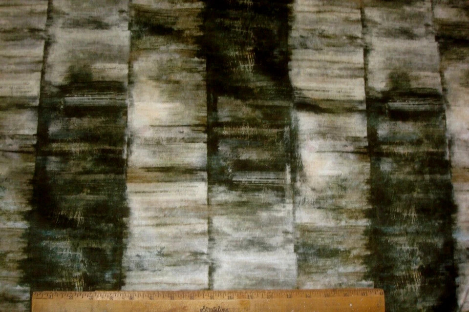 3.69 yds Brentano Fabric Velvet Moss Green Stripe Upholstery 54" x 133" BTP - Image 2 of 4