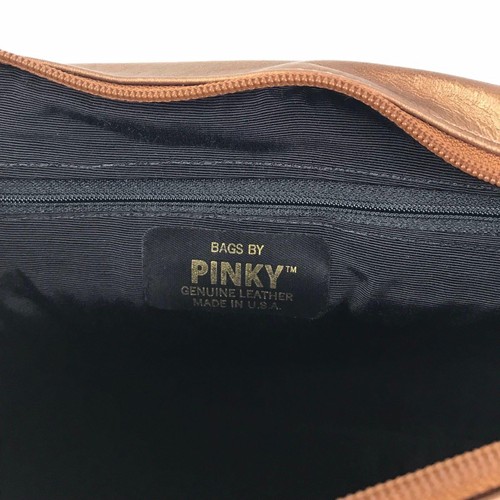 VTG BAGS BY PINKY Genuine Leather copper brownish Bag Purse Made in USA - Picture 11 of 12