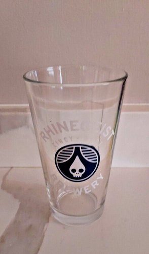 Rhinegeist Brewery  "Cincy Made" Pint Beer Glass Cincinnati Ohio 16 Oz - Picture 1 of 3
