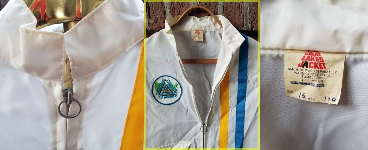 70s GREAT LAKES Nylon Racing Jacket-Sz16-UNWORN-Bell 70s GREAT LAKES Nylon Racing Jacket-Sz16-UNWORN-Bell